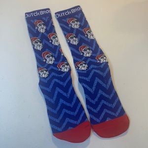 Dutch Bros Santa Socks